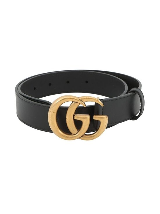 Gucci Belt Double Leather 70 Black main image 3